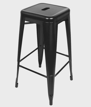 Set van 4 Industriële Barkrukken Metaal Zwart - 76cm Hoog