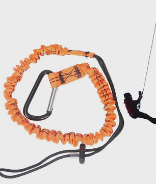 Veiligheidskabel met Karabijnhaak - Telescopisch & Anti-Val Lanyard voor Werk en Sport