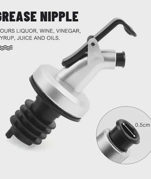 Set van 4x Wijnfles Stop & Olijfolie Schenktuit - Lekvrije Keuken Bar Accessoires