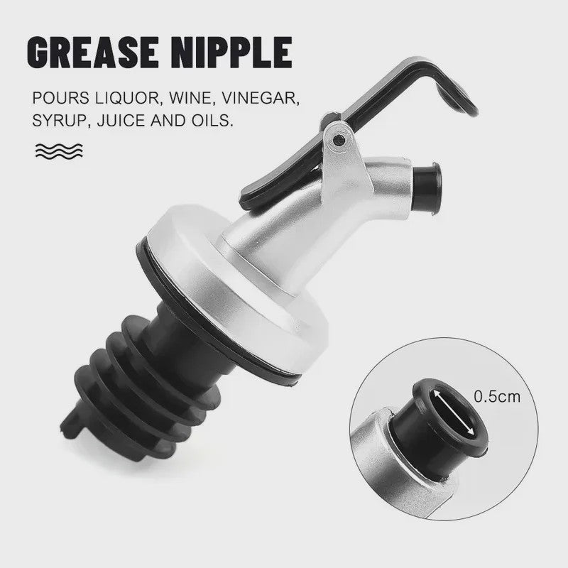 Set van 4x Wijnfles Stop & Olijfolie Schenktuit - Lekvrije Keuken Bar Accessoires