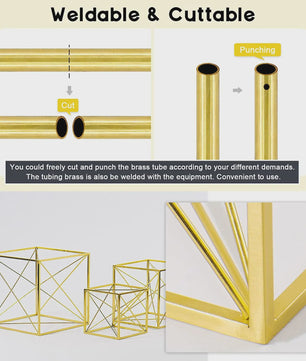 Messing Buis - Diverse Diameters & Lengtes (200-500mm) - Ideaal voor DIY Projecten