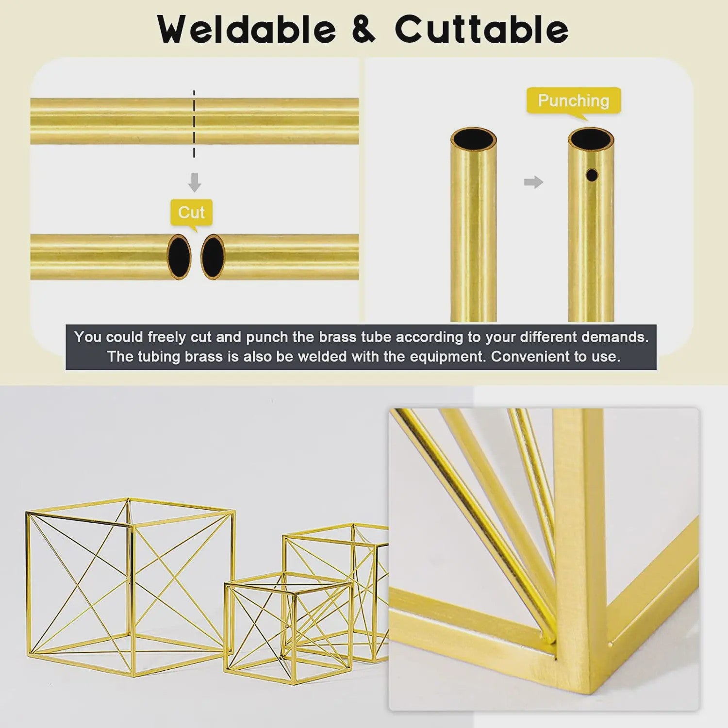 Messing Buis - Diverse Diameters & Lengtes (200-500mm) - Ideaal voor DIY Projecten