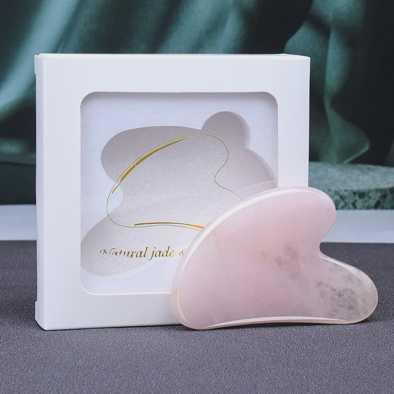 Natuurlijke Jade Roller & Gua Sha Steen Set - Gezichts-, Lichaams- en Nekmassage
