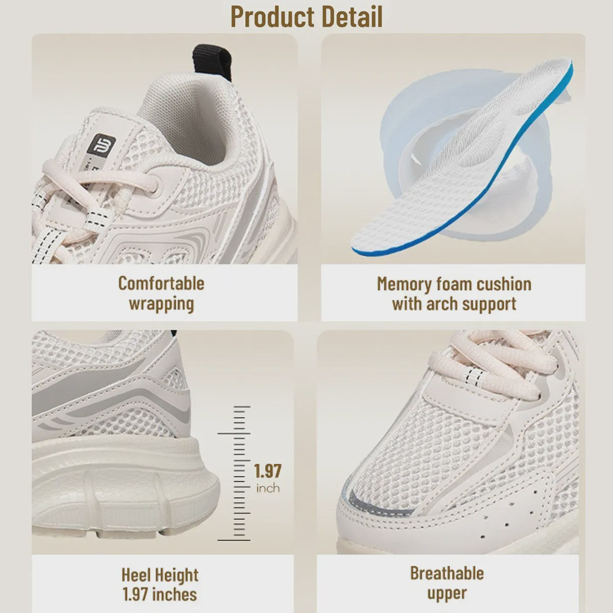 Baasploa Dames Sportschoenen - Lichtgewicht Ademende Hardloopsneakers met Anti-slip Zool