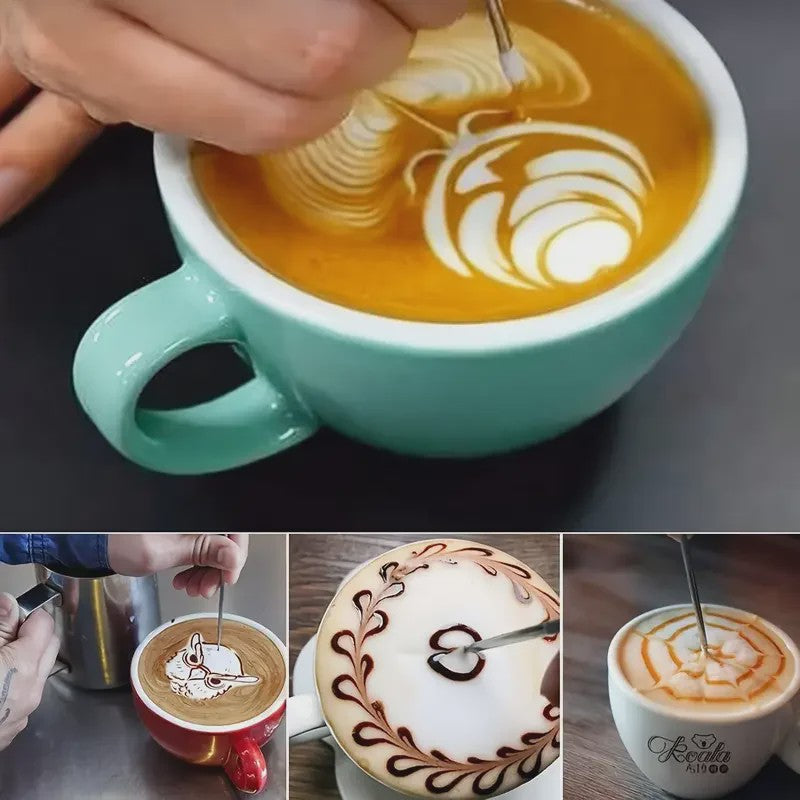 Set van 3 RVS Melkopschuimkannen (350/600/900ml) met Maatverdeling - Barista Kwaliteit