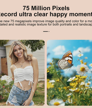 Ourlife Compacte 5K Digitale Camera: 75MP, 18x Zoom, Flip Screen, WiFi & Vlog Functies