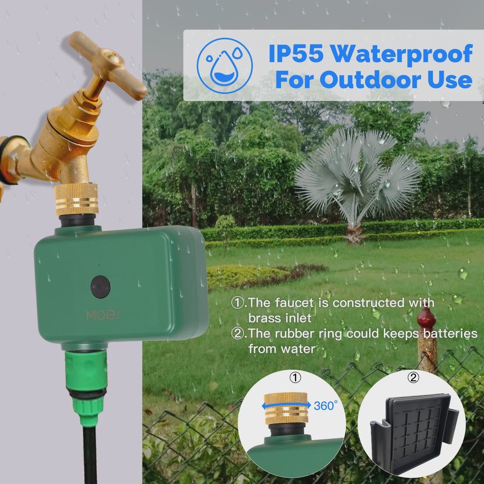 MOES Tuya ZigBee Slimme Water Timer voor Tuinsproeiers & Druppelsystemen - App & Spraakgestuurd