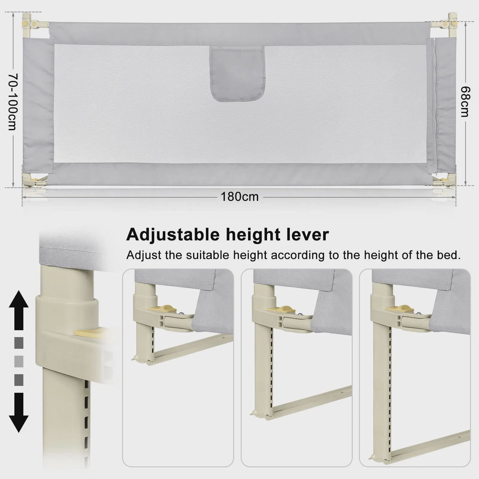 Draagbare Bedhek voor Kinderen - Inklapbaar & Veilig (150/180/200cm)