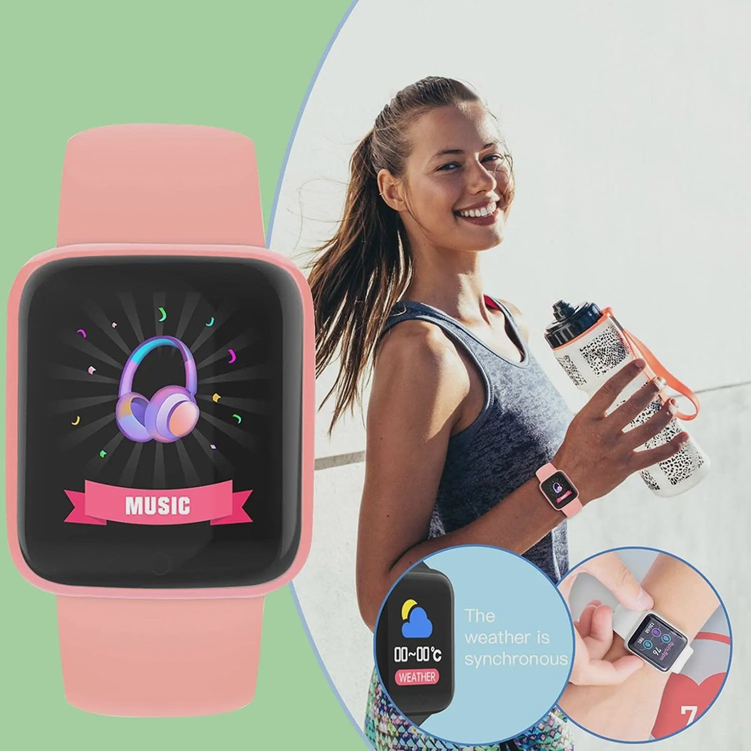 Smartwatch Y68 D20: Multifunctioneel met Bluetooth, Fitness Tracking & Slaapmonitor