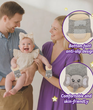 Babyshower Cadeauset Jongen - 12 Delig met Slab, Knuffel, Dekentje, Sokjes & Meer
