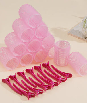 24 Stuks Zelfklevende Haarrollers: Creëer Volume & Krullen Zonder Hitte - DIY Styling Tools