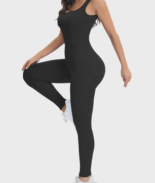 Naadloze Ribbed Jumpsuit voor Dames - Perfect voor Yoga & Workout