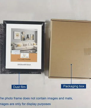 Set van 3 Houten Fotolijsten (A4/A3) - Zwart, Wit & Naturel - Muur & Bureau