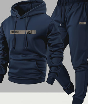 Heren Trainingspak Herfst: Casual Lange Mouw Hoodie & Joggingbroek Set