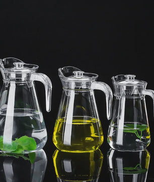 Acryl Waterkan met Deksel - 1L, 1.5L, 2L - Hittebestendig & Veelzijdig
