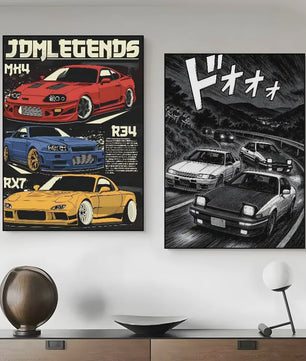 Initial D AE86 JDM Poster - Iconische Auto Kunst voor de Fan