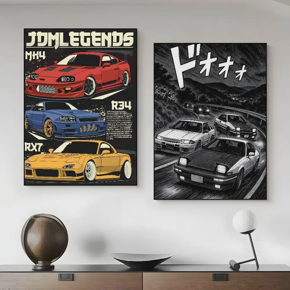 Initial D AE86 JDM Poster - Iconische Auto Kunst voor de Fan