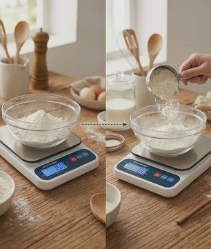 Digitale Keukenweegschaal - 10kg, Roestvrij Staal, Backlit Display & Tare Functie