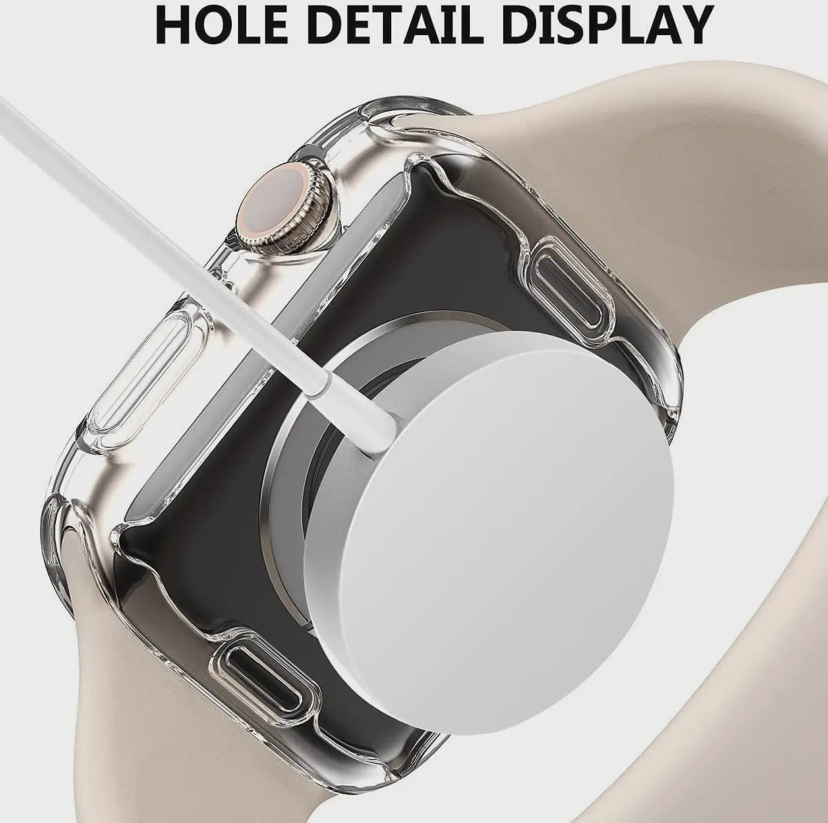 Transparante Beschermhoes Case voor Apple Watch 45/44/41/40mm - Serie 8/7/SE/6/5/4/3