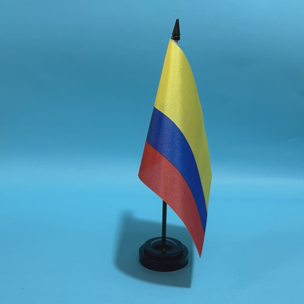 Colombiaanse Vlag voor Bureau - 14x21cm Polyester Decoratie