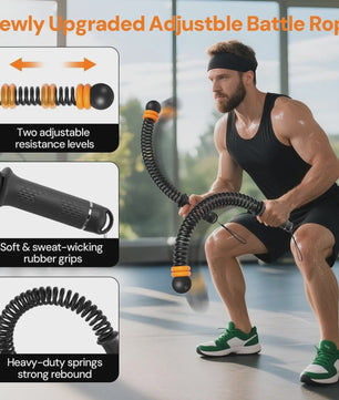 Draadloze Battle Rope Trainingssysteem - Full Body Workout & Krachttraining