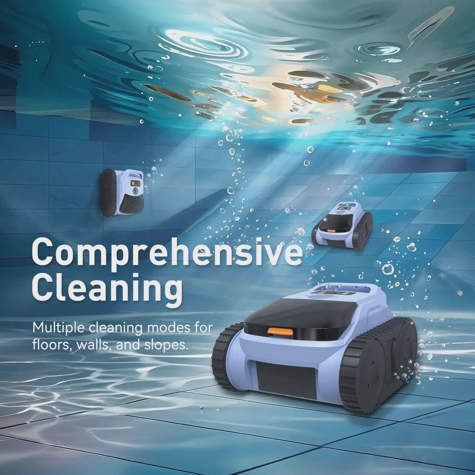 Seauto SAT 20/20PRO Draadloze Zwembad Reinigingsrobot met Sonar Navigatie & Wandklimfunctie
