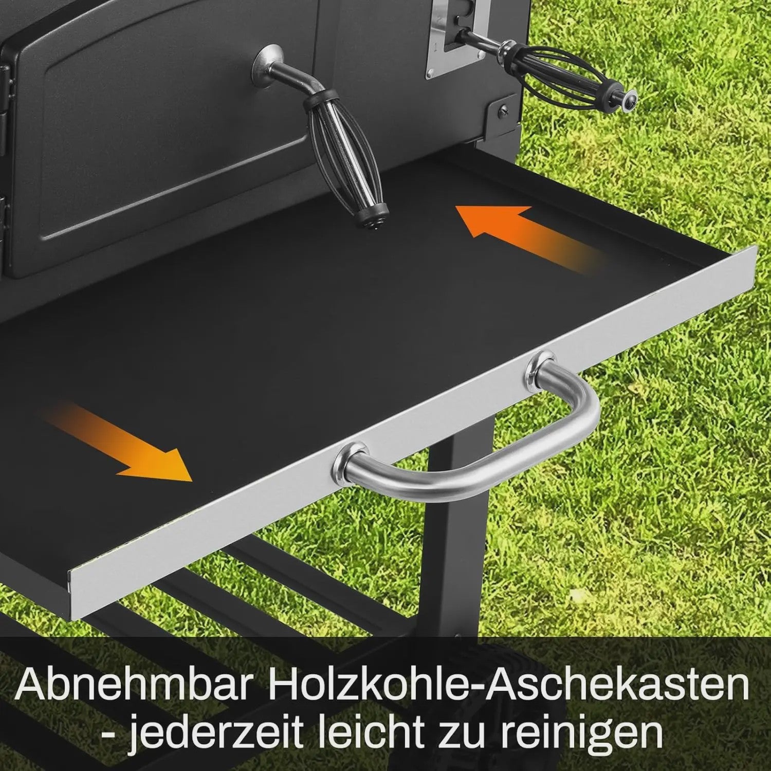 XXL Barbecue Smoker Trolley met Wielen, Thermometer en RVS Handvat