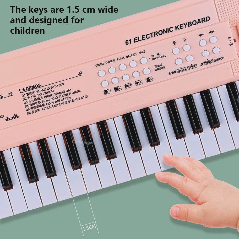 37 Toetsen Kinder Keyboard met Microfoon - Oplaadbaar Muziek Speelgoed