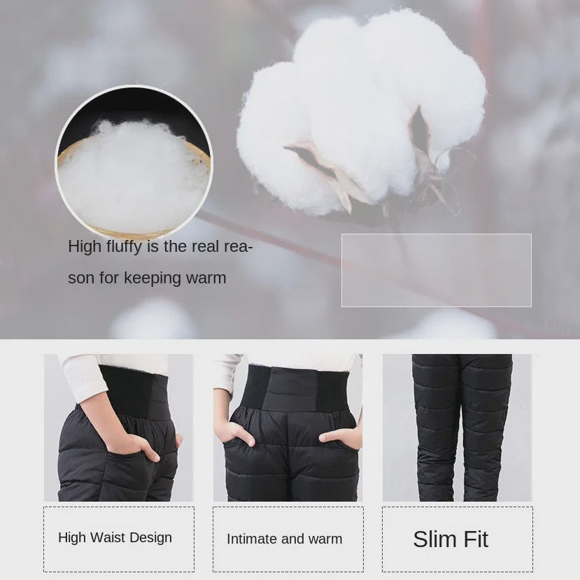 Warme Kinder Ski Broek - Waterdicht & Katoen Gevuld - Hoge Taille