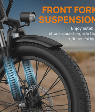 Urlife E20 Elektrische Fatbike - 20 Inch Wielen, 48V 13Ah Accu, 80KM Actieradius