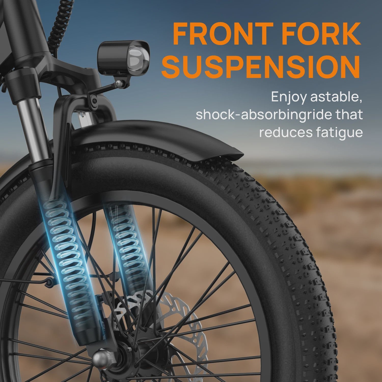 Urlife E20 Elektrische Fatbike - 20 Inch Wielen, 48V 13Ah Accu, 80KM Actieradius