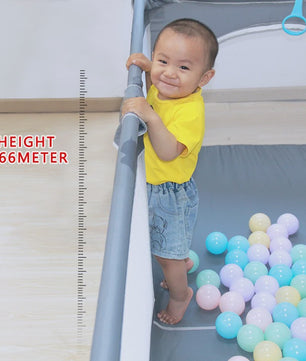 IMBABY Baby Speelpen 150x180cm - Veilige Buitenspeelruimte voor Kinderen met Dubbele Deuren
