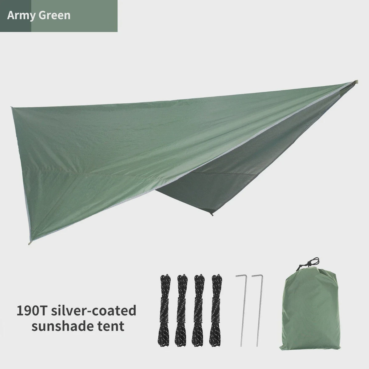 Waterdichte Tarp 340x260cm - UV-bestendig Kampeerzeil & Luifel voor Buiten