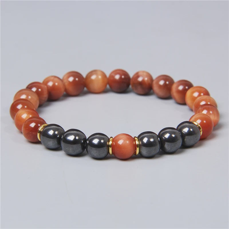 Handgemaakte Tijgeroog & Hematiet Kralen Armband - Energie & Meditatie Sieraden