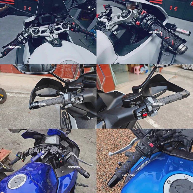Universele Motor Handvatten 22MM - Rubberen Grips voor Honda, Suzuki, Ducati, Benelli