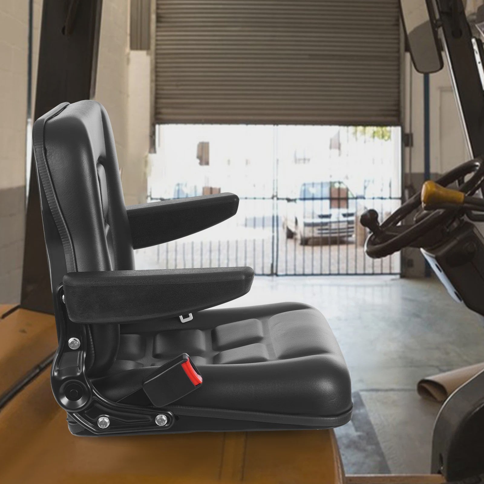 Comfortabele Tractor en Heftruck Stoel met Veiligheidsgordel en Verstelbare Rugleuning