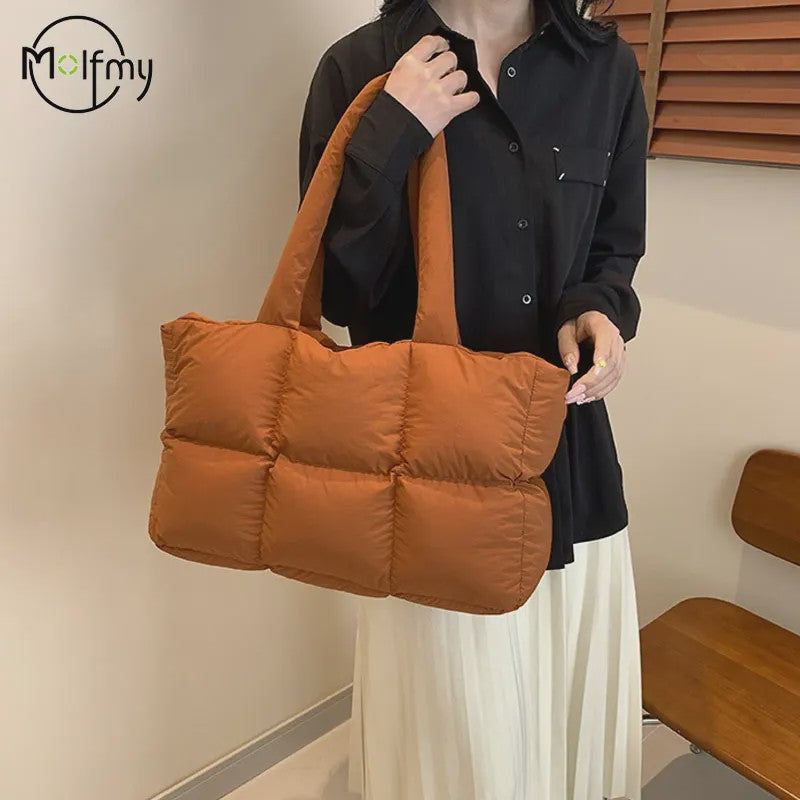 Gewatteerde Dames Shopper Tas - Retro Trendy, Grote Capaciteit & Waterdicht