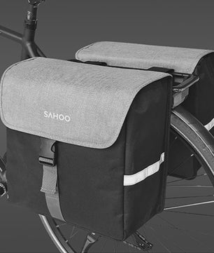 SAHOO Fietstas Dubbel 40L - Grote Capaciteit Achterdrager Fietstas voor Fietsen, Reizen & Woon-Werkverkeer
