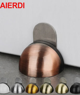 RVS Deurstopper met Sticker & Schroef - Zonder Boren, Magnetisch of Normaal
