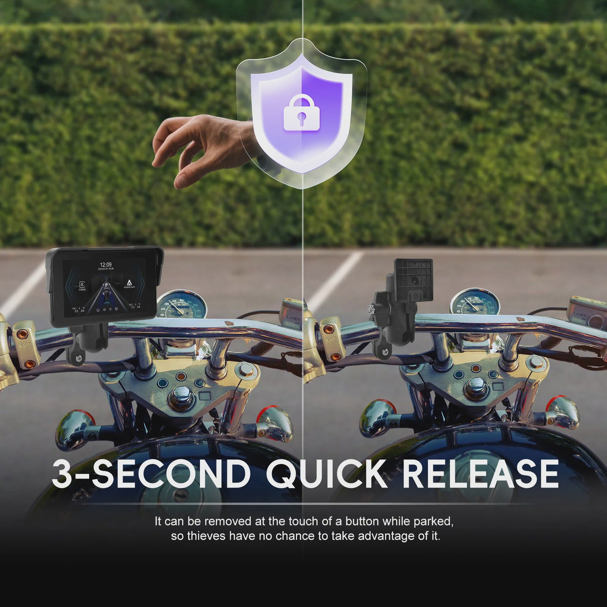 5" Motorcycle Smart Screen met CarPlay & Android Auto - Waterdicht & Bluetooth