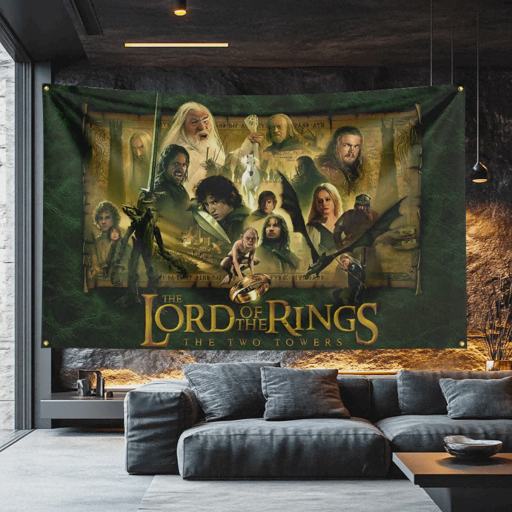 The Lord of the Rings Vlag 3x5 FT - Polyester Decoratie Banner voor Man Cave, Filmfan Cadeau