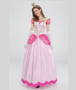 Prinsessenjurk Peach - Dameskostuum voor Feestjes, Carnaval & Cosplay