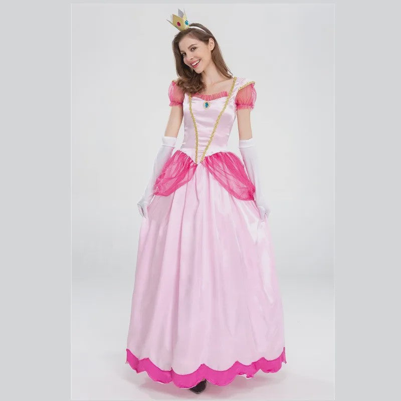 Prinsessenjurk Peach - Dameskostuum voor Feestjes, Carnaval & Cosplay