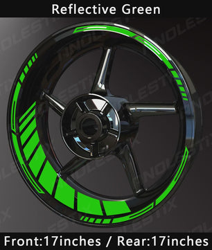 Reflecterende Motor Velgstickers - 17 Inch Velgtape voor Yamaha, Honda, Kawasaki, Suzuki, BMW, KTM