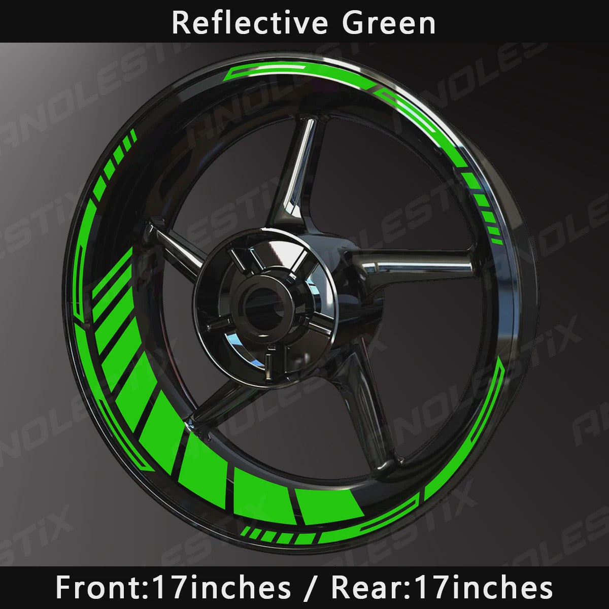 Reflecterende Motor Velgstickers - 17 Inch Velgtape voor Yamaha, Honda, Kawasaki, Suzuki, BMW, KTM