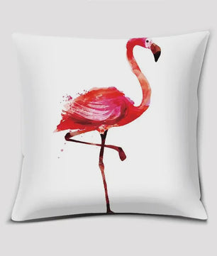 Vrolijke Flamingo Kussenhoes Vierkant - Decoratie voor Bank & Auto