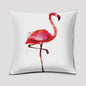 Vrolijke Flamingo Kussenhoes Vierkant - Decoratie voor Bank & Auto
