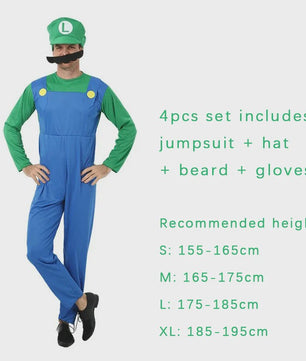 Super Mario & Luigi Cosplay Kostuum voor Volwassenen - Feest & Halloween