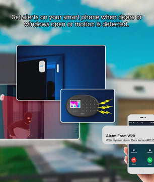 KERUI W20 WiFi GSM Alarmsysteem met Tuya Smart App - Draadloze Home Security Kit