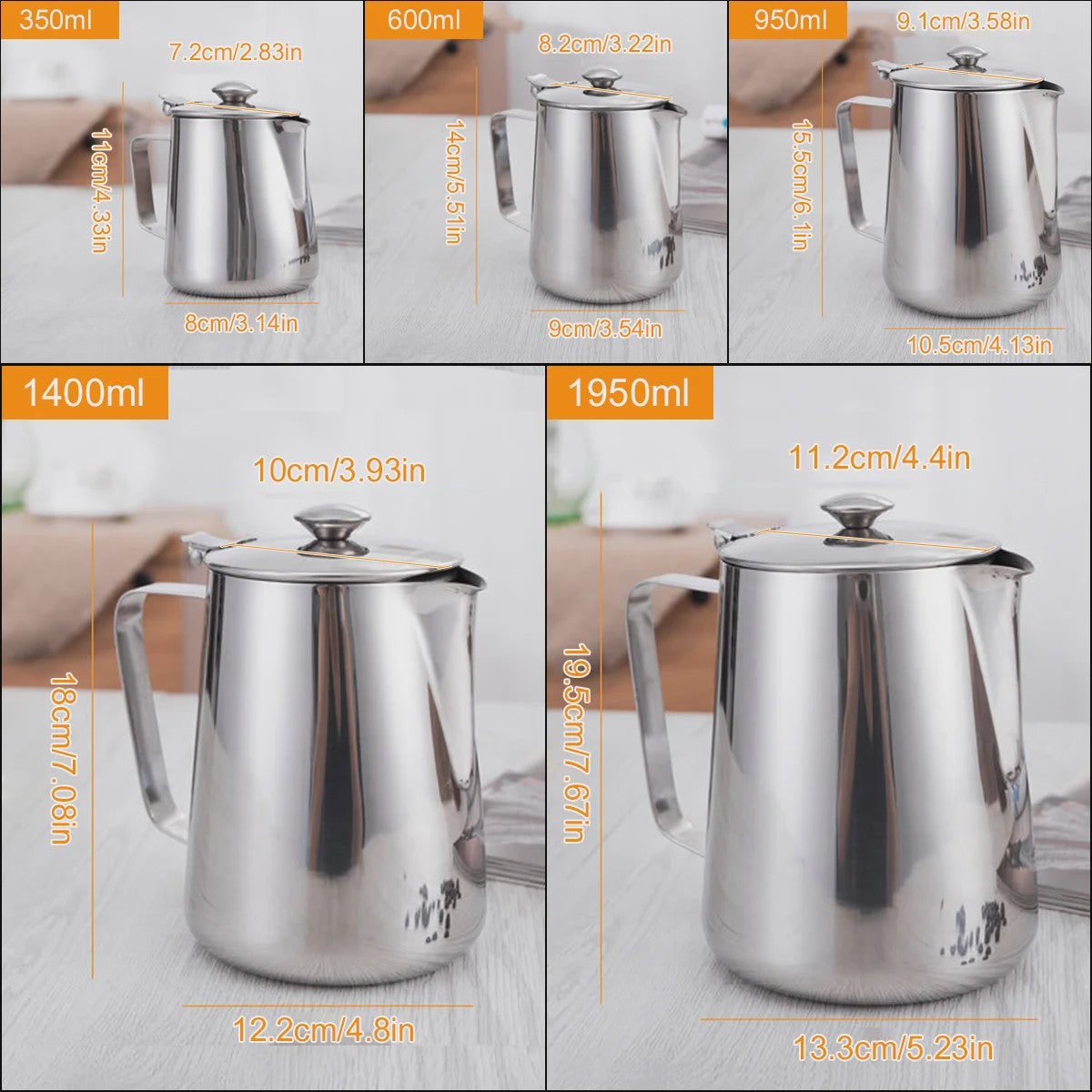 RVS Melkopschuimkan met Deksel - Barista Kwaliteit voor Latte & Cappuccino